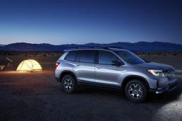 2022 Honda Passport front right camping at night